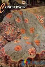 Annie's Attic Crochet Quilt Afghan Club - Donna Jones - Cone Flower Afghan