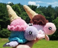 Happy Turtle Crochet - Happy Bean Crochet - Megan Fetzer - Ice Cream Turtle