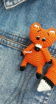 Soft nitka by - Tatiana Kapertekhova - Татьяна Капертехова - Brooch Fox - Брошь лиса - Russian - Free