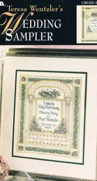 Leisure Arts 104216/Just Cross Stitch Leaflet 2085 Wedding Sampler by Teresa Wentzler XSD