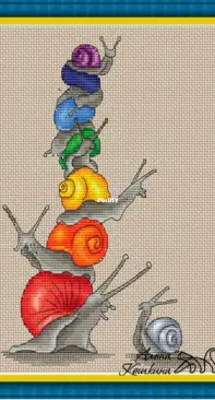 AK-047 Rainbow Snails by Alena Koshkina