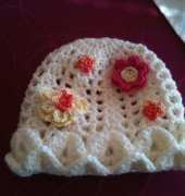 My own work Crocodile stitch Baby hat
