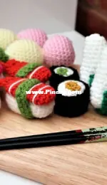 Teenie Crochets - Christine Gibson - Sushi Making - Free