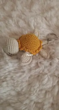 Yellow turtle keychain