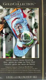 Dimensions 70-08985 Santa's Snow Globe Christmas Stocking