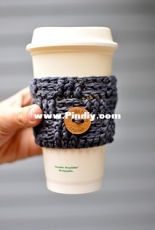 Just Be Happy Crochet - Alessandra Hayden - Basket Weave Coffee Sleeve - Free