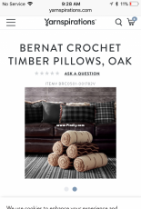Yarnspirations- Bernat Design Studio - Crochet Timber pillows - Free