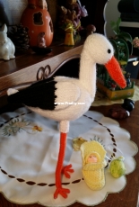 Stork and baby (Alan Dart pattern )