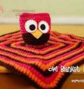 Spicy Tuesday - Amy Anderson - Owl Blanket Buddy striped version
