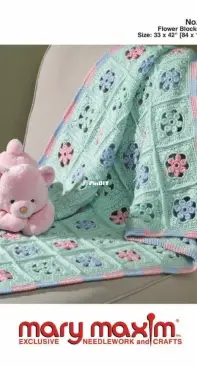 Mary Maxim - 4817N Flower Blocks Blanket