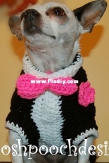 Posh Pooch Designs - Sara Sach - Tuxedo Dog Sweater crochet pattern