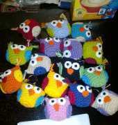 Crocheted owls
