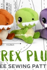 T-Rex Plush by Sew Desu Ne? - Choly Knight - Machine Embroidery Files  Free