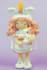 One and Two Company - Carolina Guzman - Iris the Unicorn Dolly Amigurumi