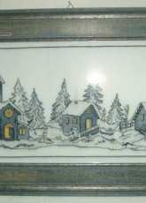 Quadro paesaggio innevato