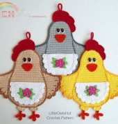 Little Owls Hut - Svetlana Zabelina- 067 Lady Chiken potholder