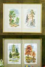 Trees in Four Seasons from From Embroidered Pictures January and July 2008