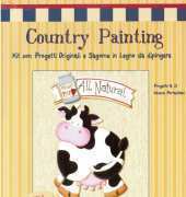 Country Painting - Portachiavi mucca