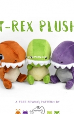 T-Rex Plush by Choly Knight - Sew Desu Ne? - Free