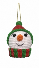 Circulo SA - Kelly Amigurumi - Kelly Stopassoli  -  Christmas Ornament Snowman Ball - Enfeite Natalino Boneco de Neve - Portuguese - Free