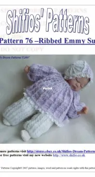 Shifios Dream Patterns - Pattern 76 Ribbed Emmy Suit