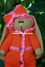 Bunny Tilda in overalls