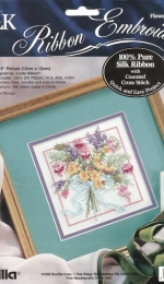Bucilla 335301- Flowers and Ferns - Silk ribbon embroidery