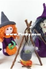 CB Creations - Claudia Bierau - Halloween CAL - Witches Violet and Lila with cat Musta - Dutch