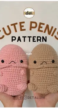 Penis Kawaii amigurumi Crochet pattern by Vitastoys