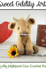 Sweet Oddity Art - Carolyne Brodie - Angus the highland cow chochet pattern Extension Only