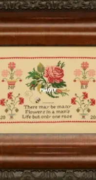 Hands Across The Sea Samplers - Little Gem Series 5 - Only One Rose
