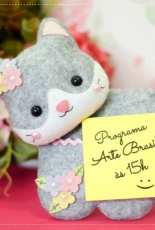 Fabi Medico - Gatinho Porta Recado/ Cat Messages Bord Felt Pattern - Portuguese