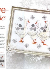 Festive Geese by Lesley Teare from Cross Stitch Collection 202