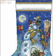 Dimensions - The Gold Collection 8839 Snowman & Friends Stocking XSD