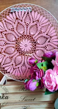Crochet pink mandala
