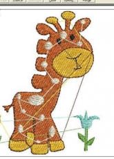 Giraffe-Pattern-Machine Embroidery-Unknow Designer