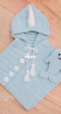 Briana K Designs - Briana A Kepner - Narwhal Poncho and Buddy - Free