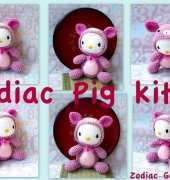 Zodiac Gurumi - Amigurumi Doll Pattern - Zodiac Pig Kitty