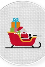 Daily Cross Stitch - Santa's Gift Sleigh