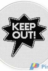 Daily Cross Stitch  -  Keep Out