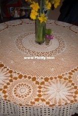 crocheting  tablecloth