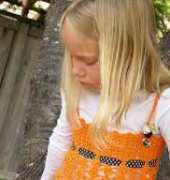 My Little City Girl- Alla Koval - Kid s Orange Crochet Tank- Free