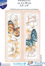 Vervaco PN 0021707 Blue Butterfly Bookmark PCS10