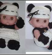 Lil doll berenguer with panda outfit