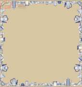 Nappe Vaiselle Bleue -  Le Bonheur des Dames -6016