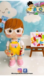 Monique No Pontocerto - Molde Pintando o 7 - Felt - Portuguese - Free