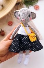 Bumbee crochet - Mouse Molli - Russian - Free