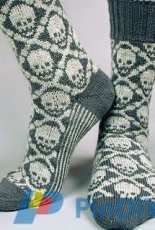 Hot Crossbones Socks by Camille Chang