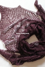 Shawl Frozen leaves