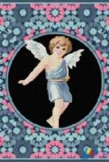 Artecy Cross Stitch - Angel, Floral Border